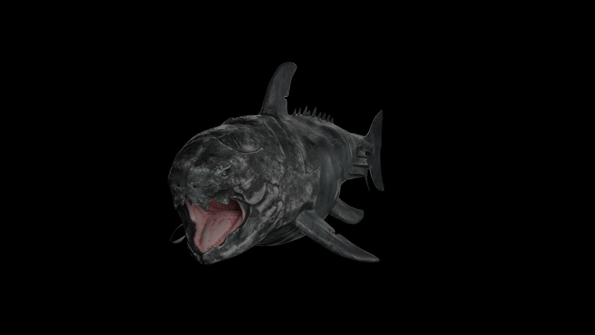 Dunkleosteus shark Low-poly 3D model_55