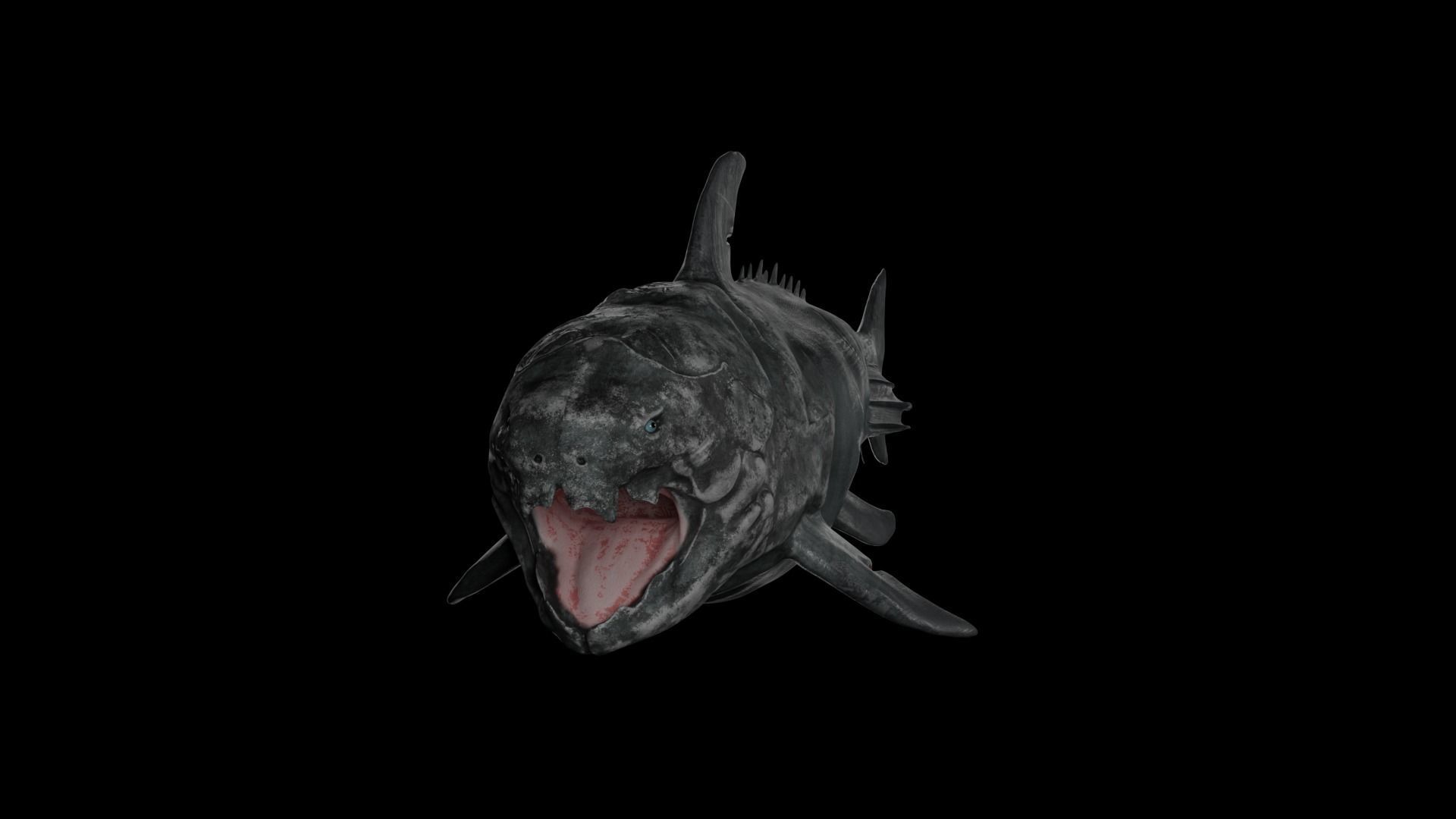 Dunkleosteus shark Low-poly 3D model_53