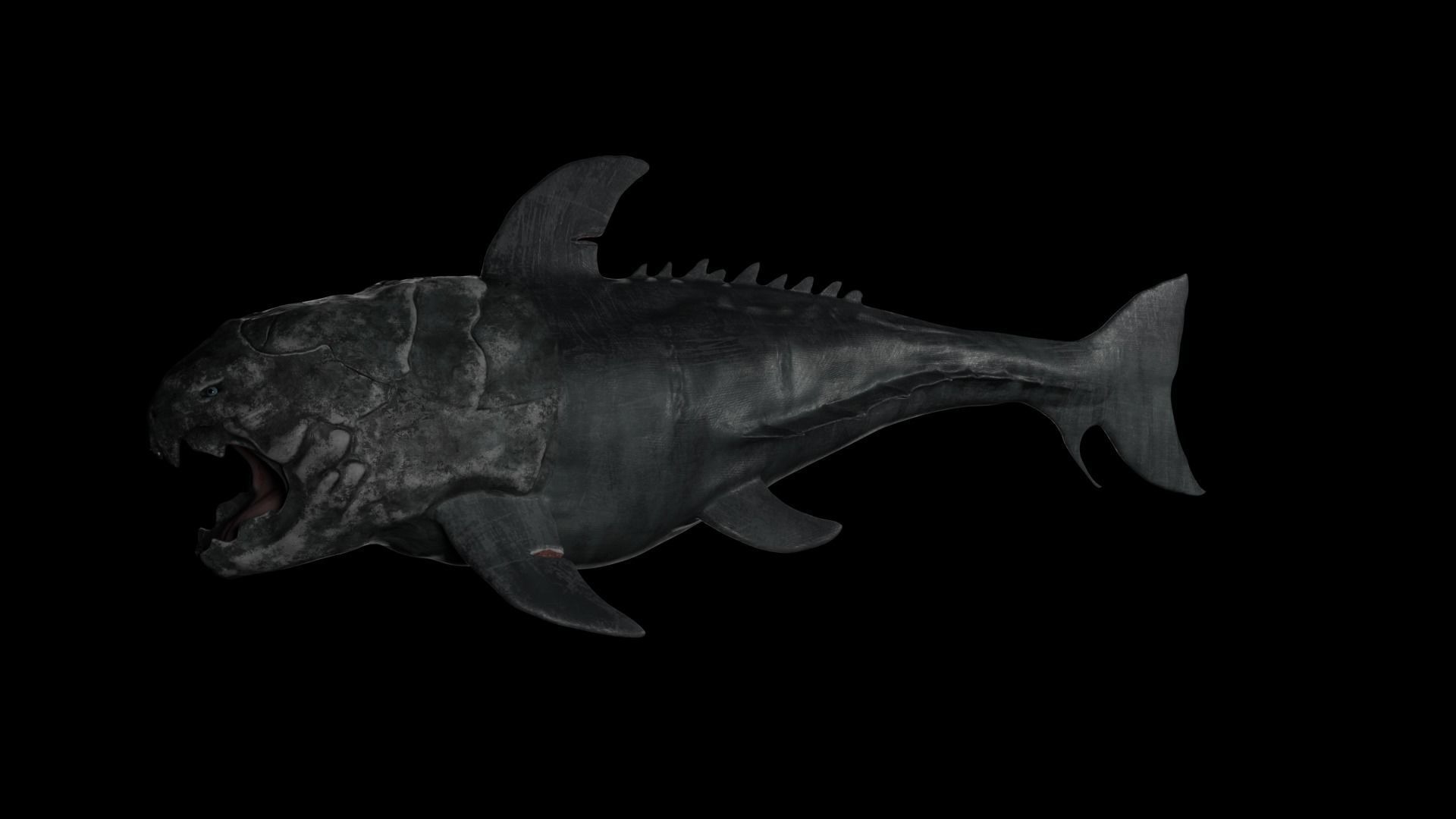 Dunkleosteus shark Low-poly 3D model_8