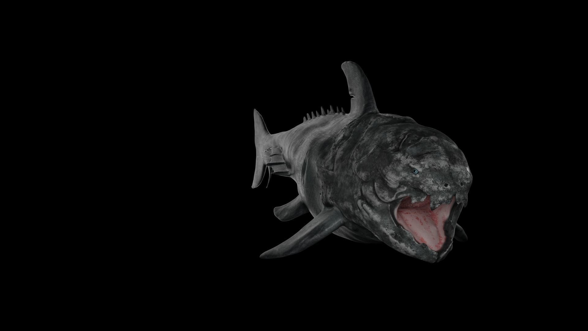 Dunkleosteus shark Low-poly 3D model_45