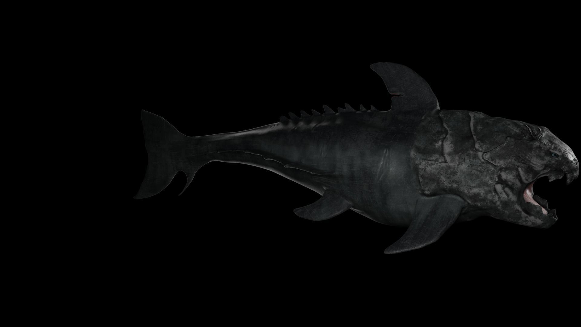 Dunkleosteus shark Low-poly 3D model_42