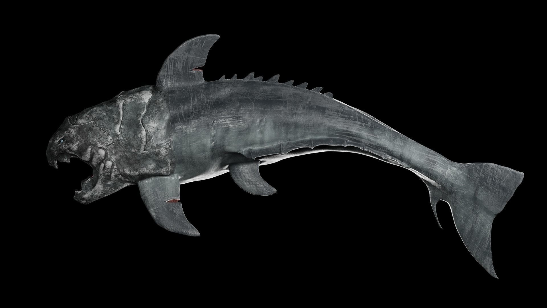 Dunkleosteus shark Low-poly 3D model_3