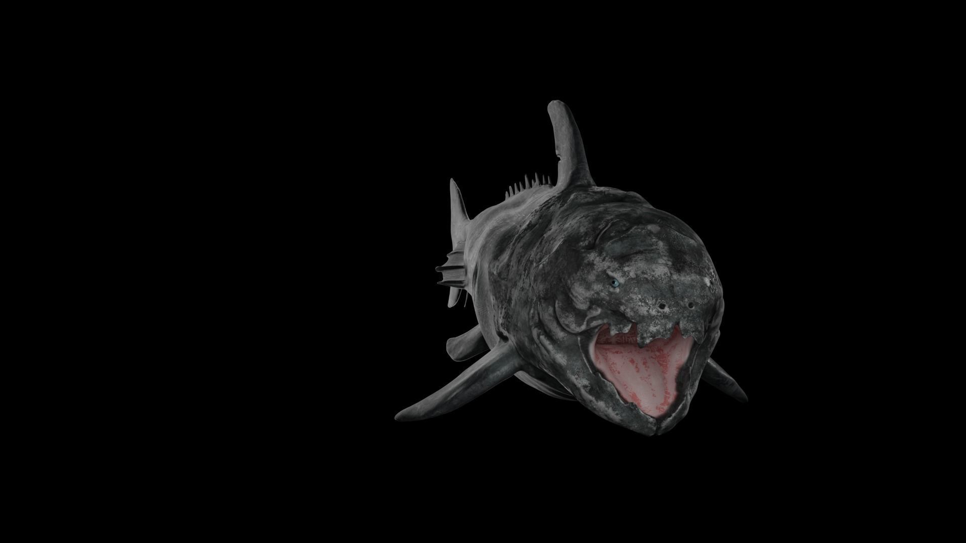 Dunkleosteus shark Low-poly 3D model_52