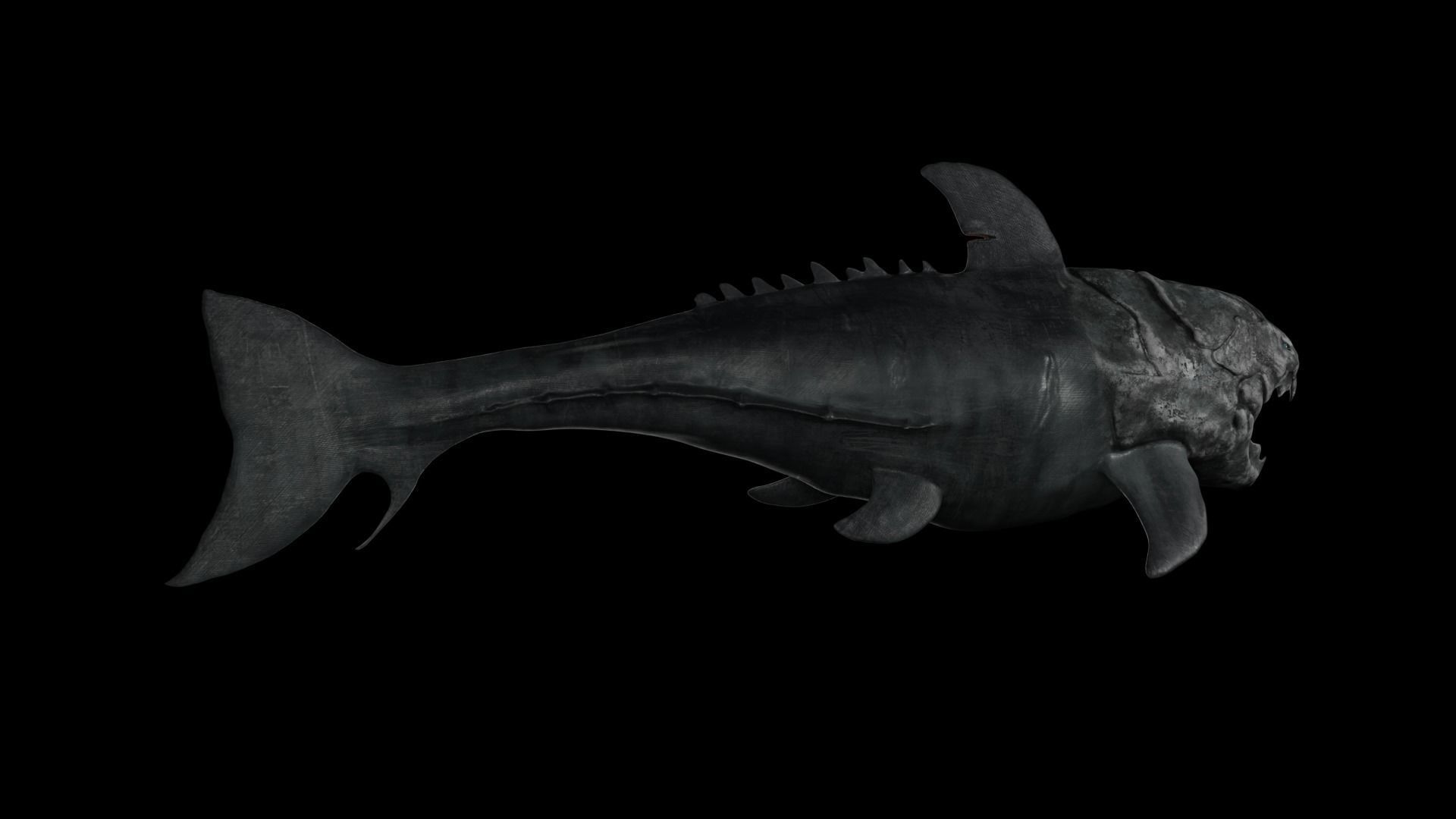 Dunkleosteus shark Low-poly 3D model_48
