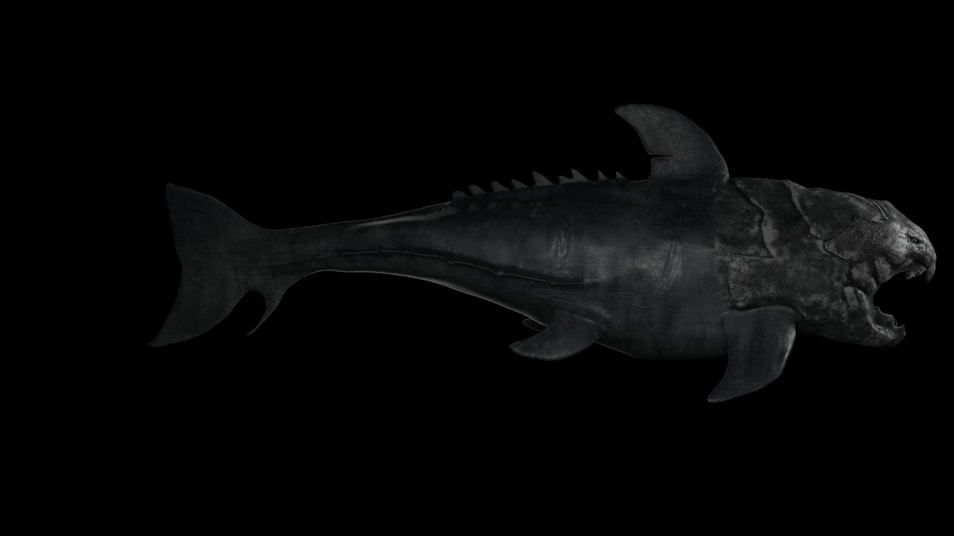 Dunkleosteus shark Low-poly 3D model_38
