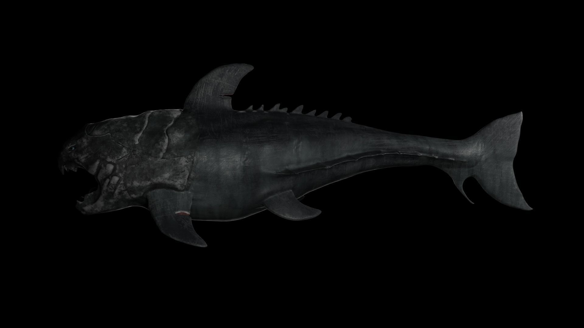 Dunkleosteus shark Low-poly 3D model_18