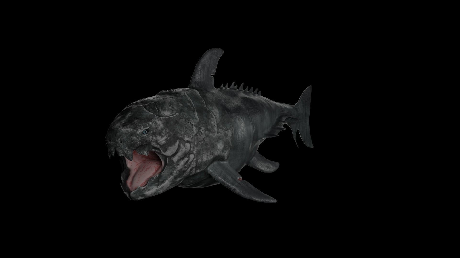 Dunkleosteus shark Low-poly 3D model_54