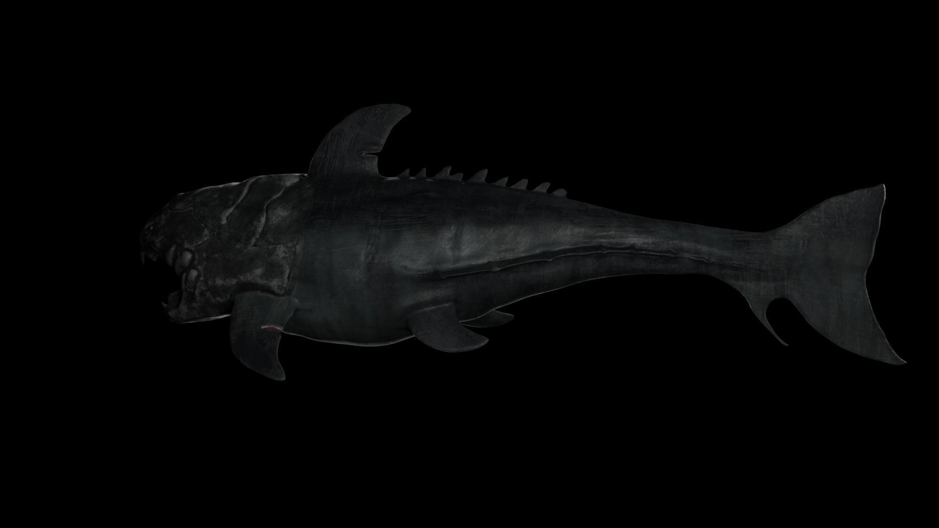 Dunkleosteus shark Low-poly 3D model_16
