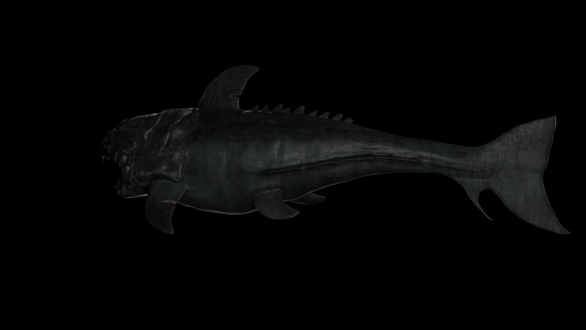 Dunkleosteus shark Low-poly 3D model_11