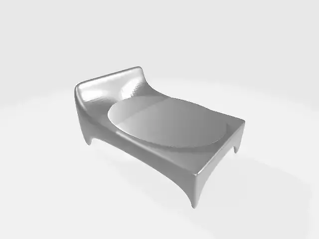 High Poly Single Person Bed