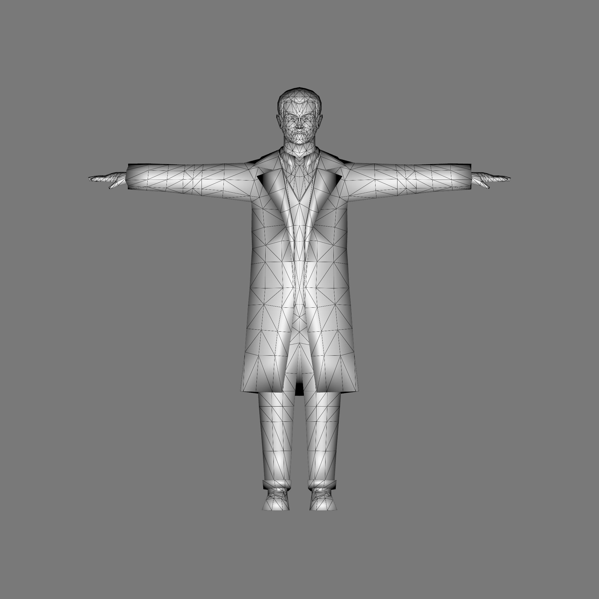 Lowpoly Stylized Classical Assassin 01 Low-poly 3D model_8