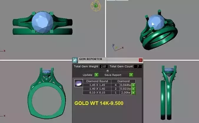 European split shank engagement ring set 