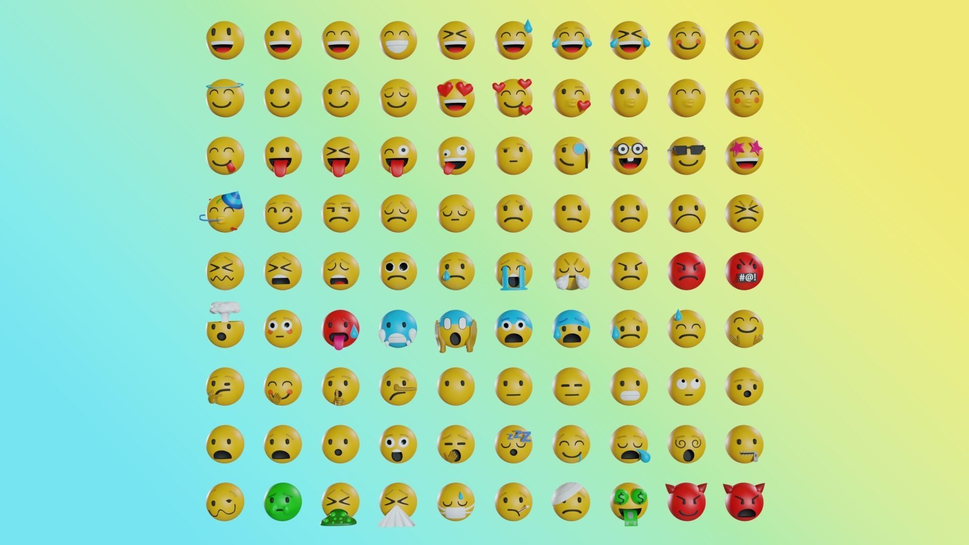 EMOJIS SET A  3D model_2