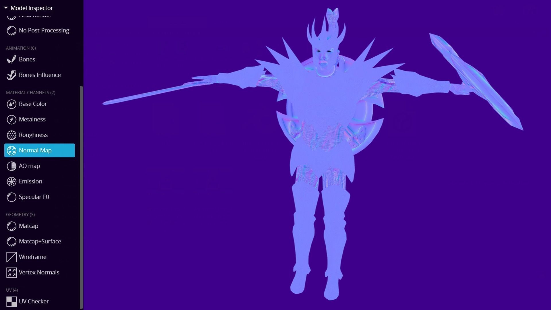 Animated Dark Knight Low-poly 3D model_11