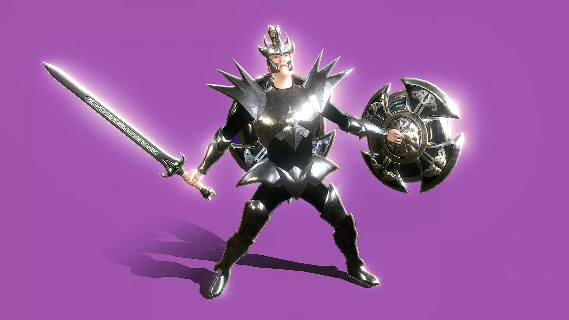 Animated Dark Knight Low-poly 3D model_0