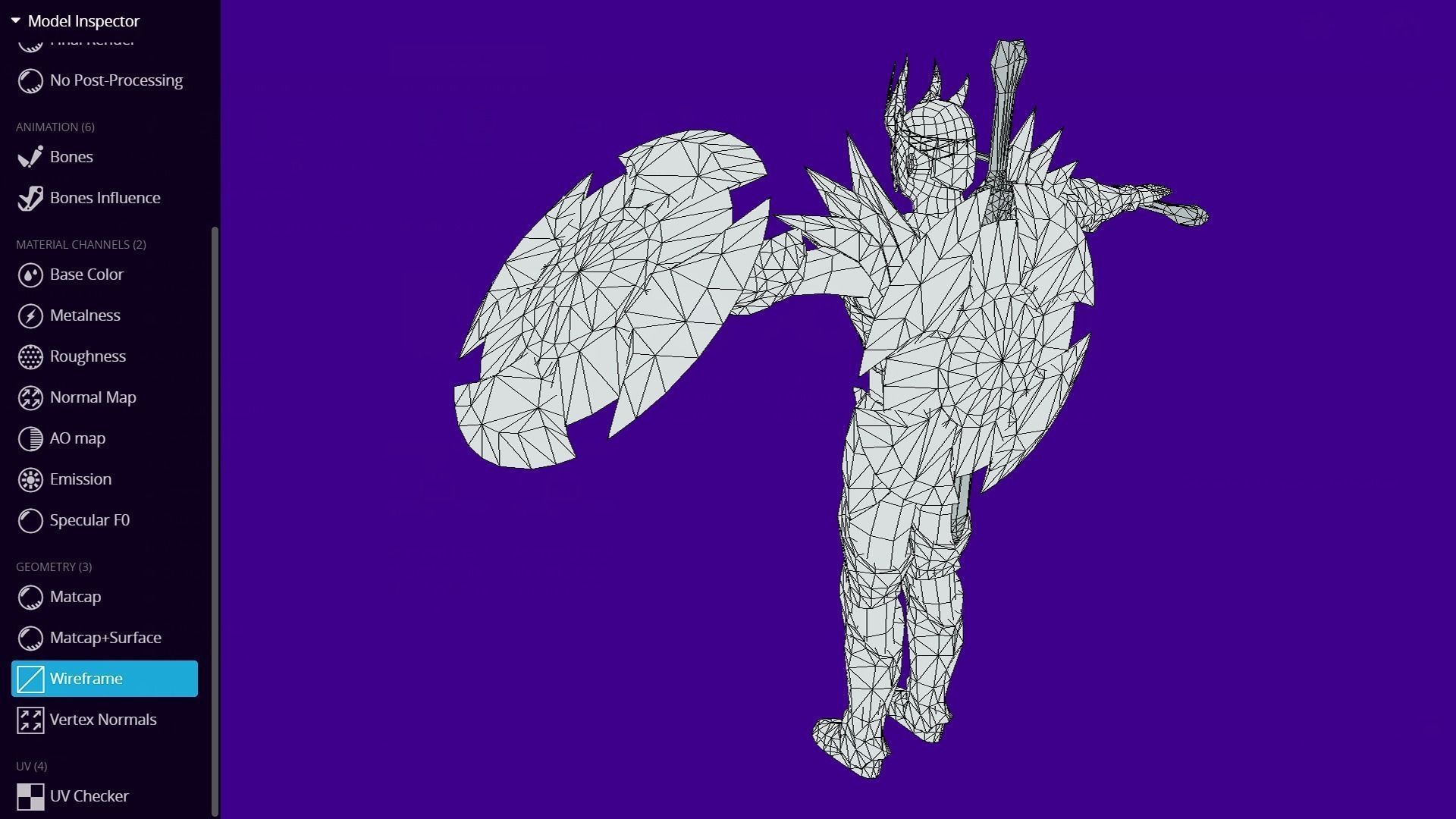 Animated Dark Knight Low-poly 3D model_13