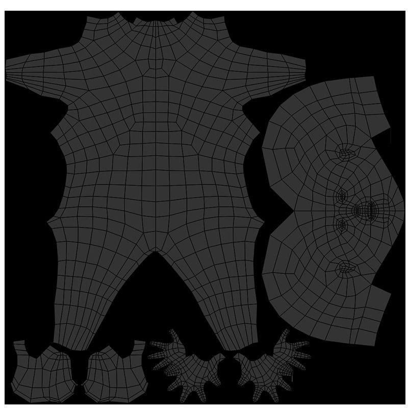 Animated Dark Knight Low-poly 3D model_47