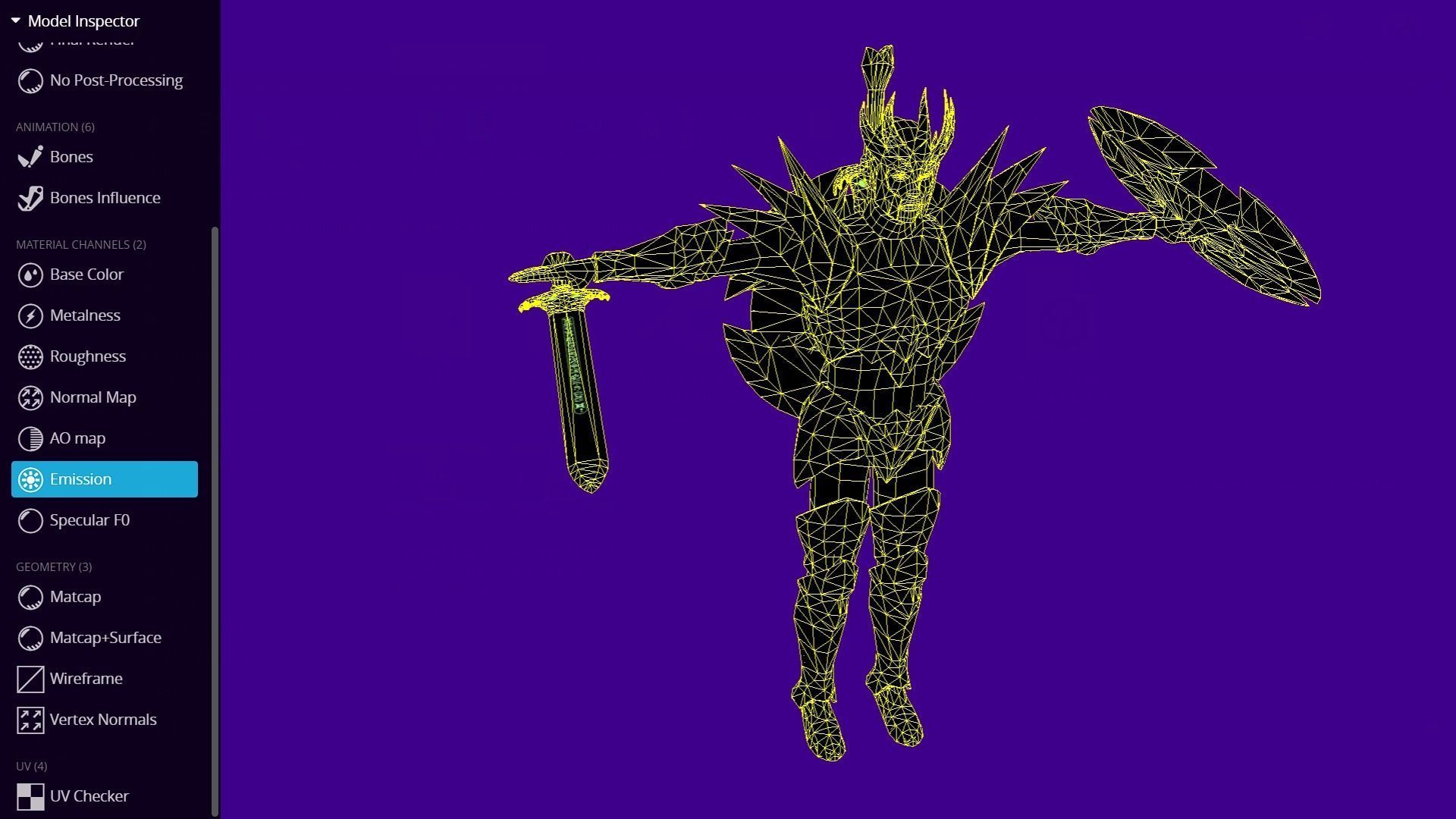 Animated Dark Knight Low-poly 3D model_12