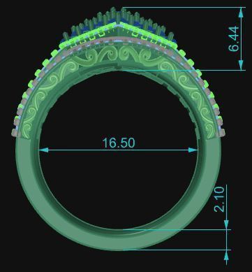 Cocktail Ring 022 3D print model_11