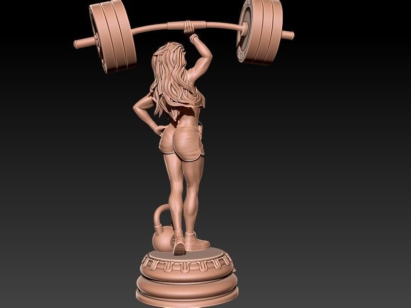 She-hulk  Gym workout  3D print model_10