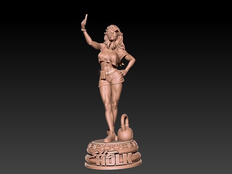 She-hulk  Gym workout  3D print model_16