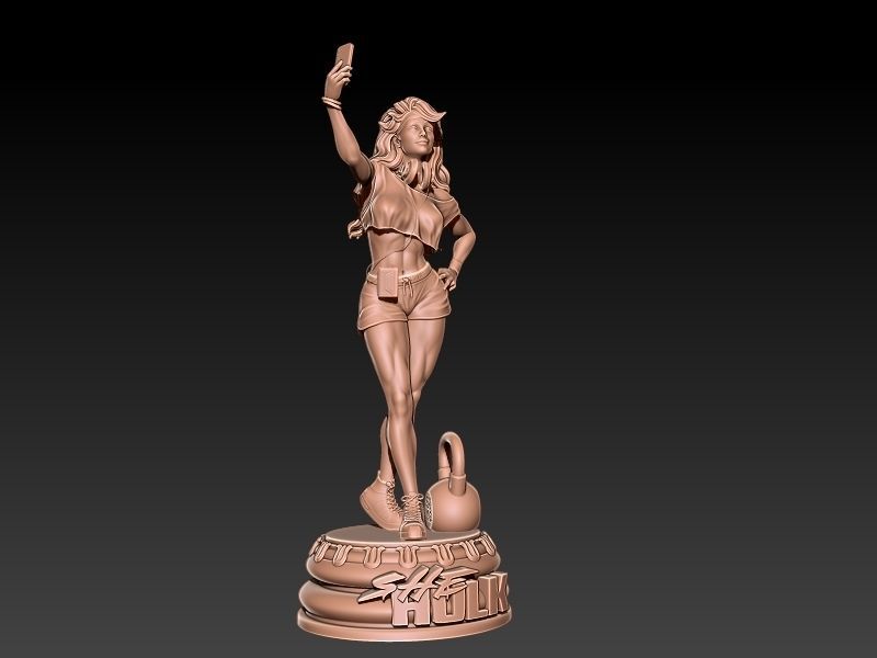 She-hulk  Gym workout  3D print model_14
