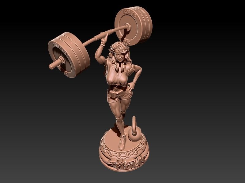 She-hulk  Gym workout  3D print model_12