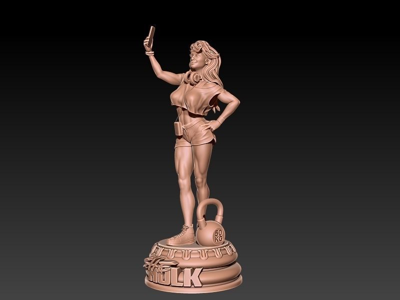She-hulk  Gym workout  3D print model_13