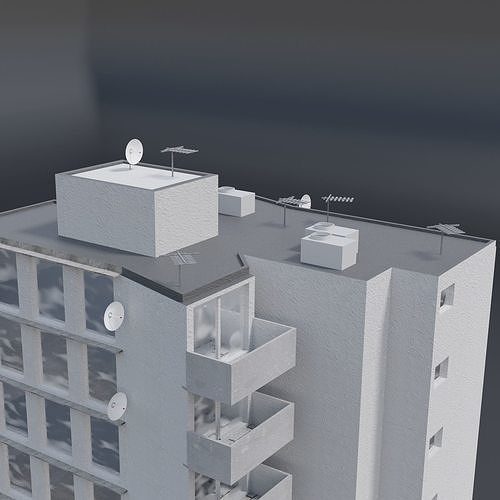 High Rise 1 Low-poly 3D model 6