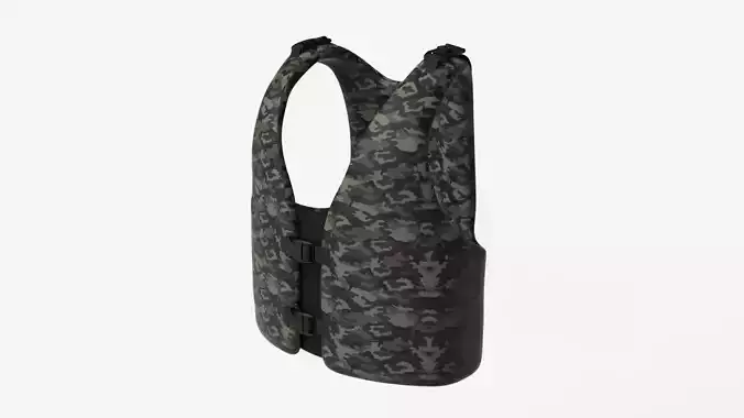 Camouflage vest 3D model