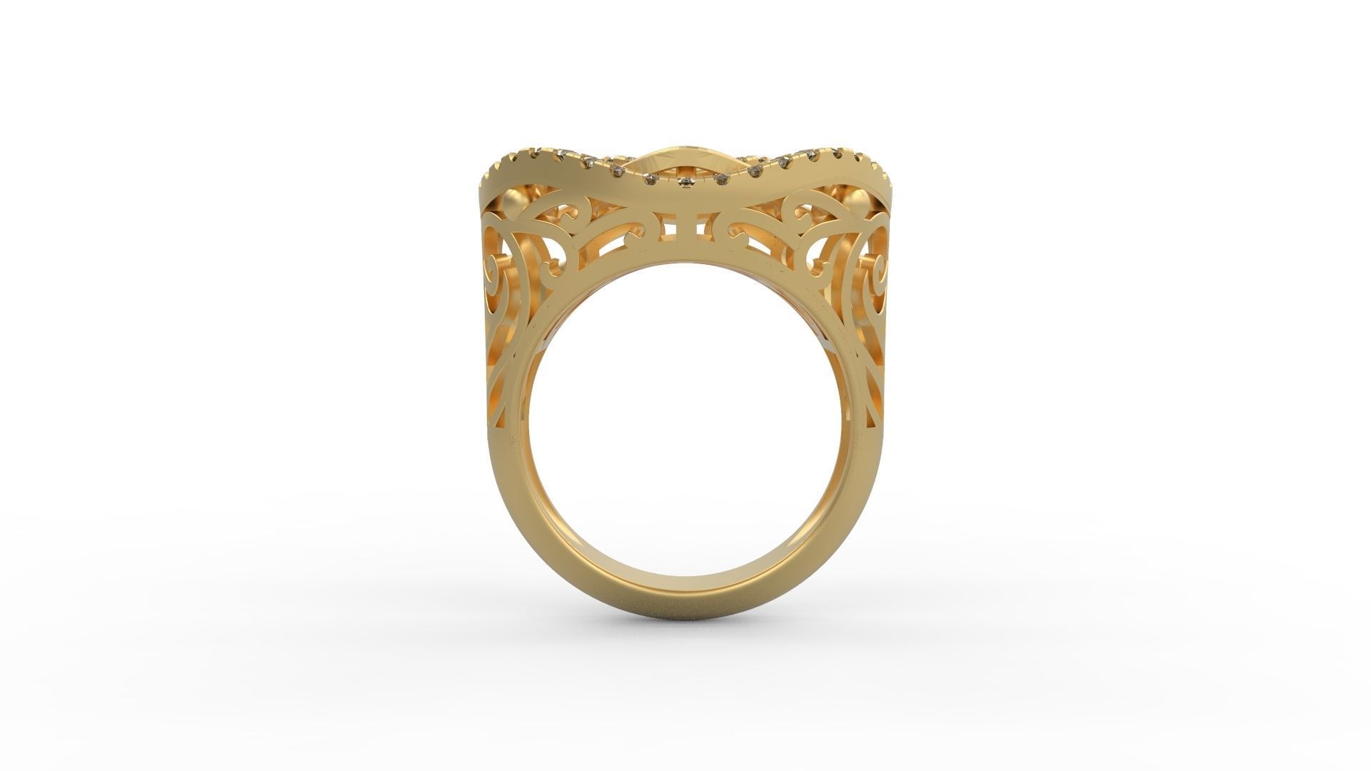 Cocktail Ring 043 3D print model_2