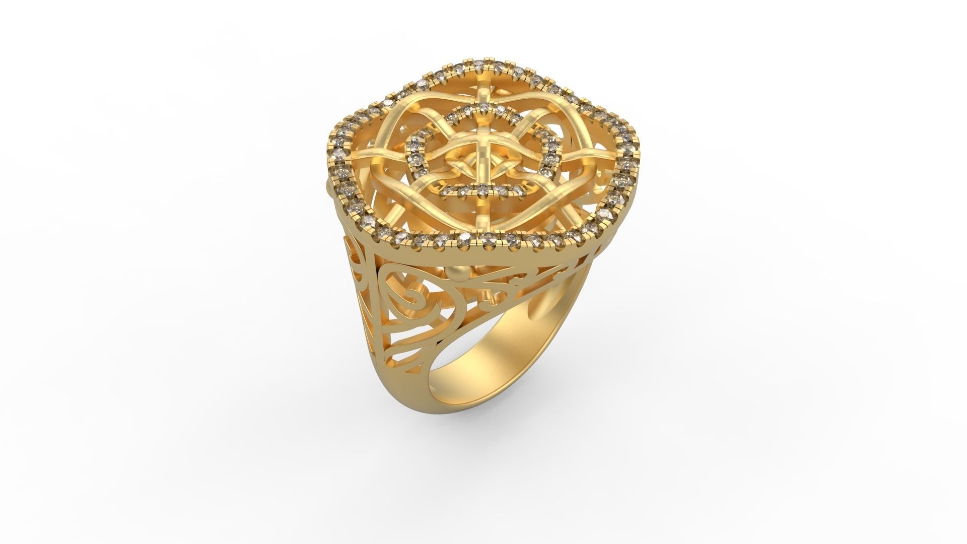 Cocktail Ring 043 3D print model_1