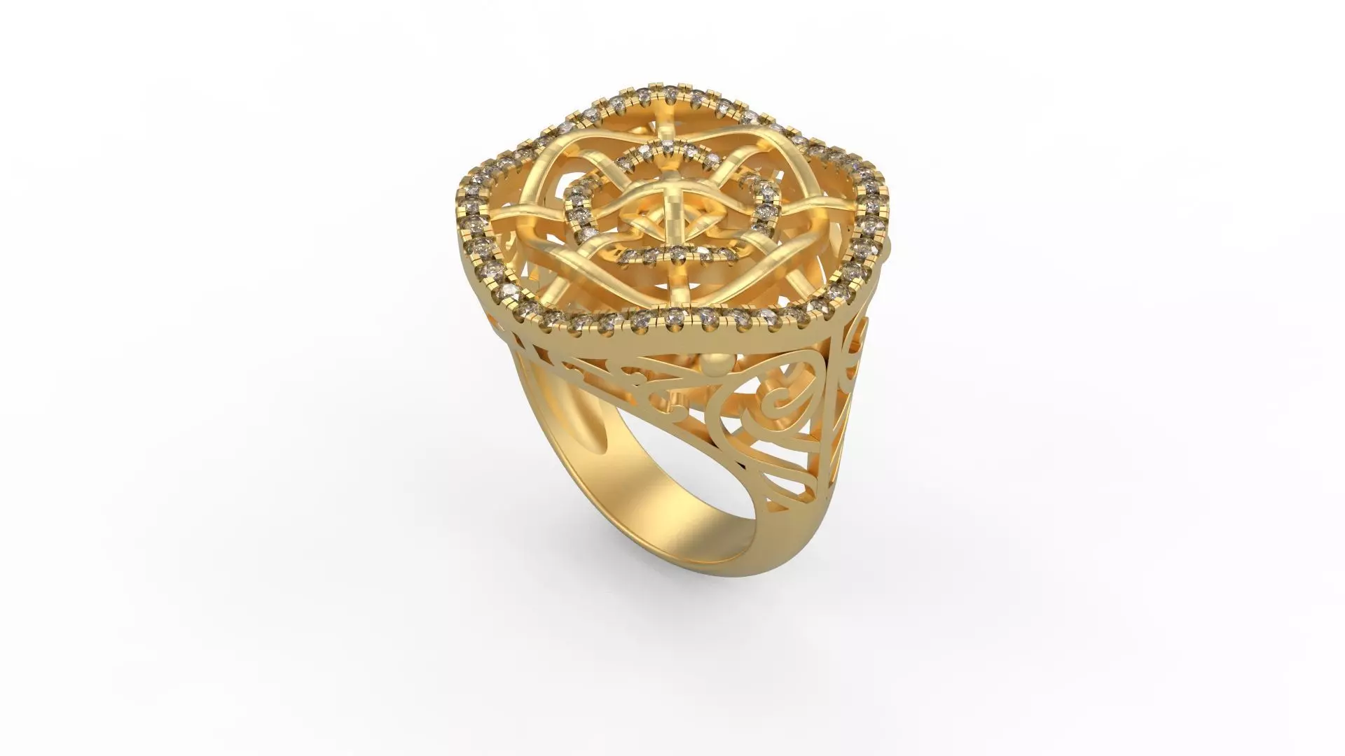 Cocktail Ring 043 3D print model_0