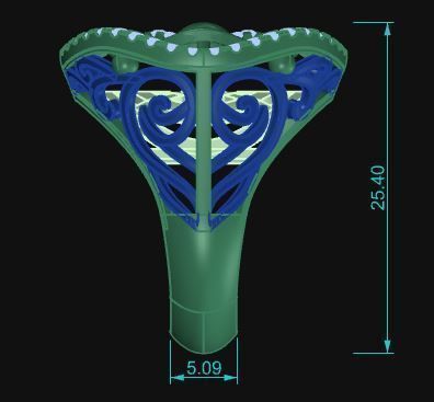 Cocktail Ring 043 3D print model_7