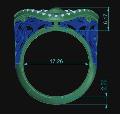 Cocktail Ring 043 3D print model_6