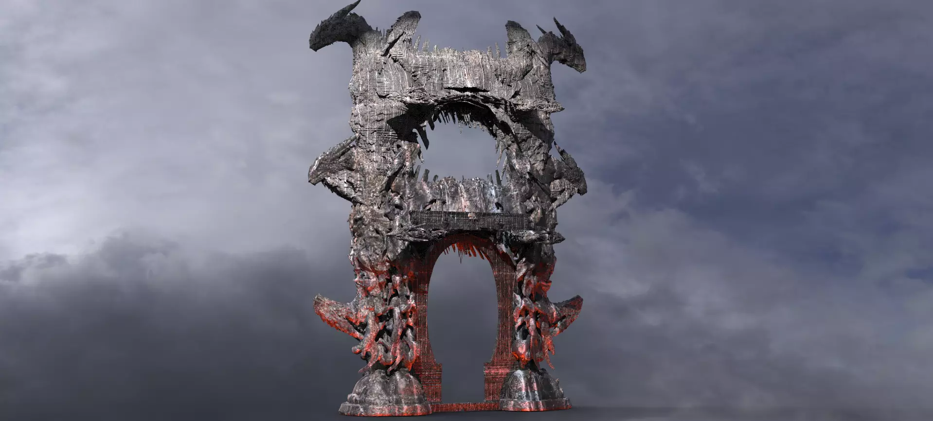 Hades Underworld Pillar Archway 3D 3D model_0