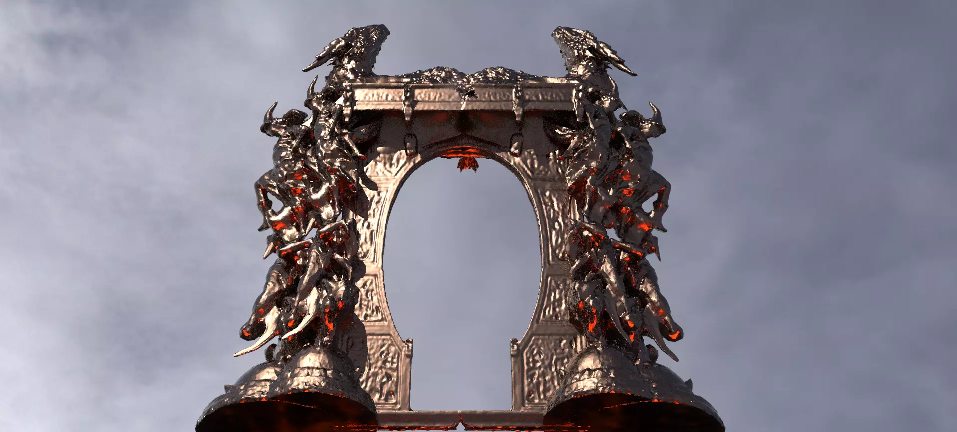 Hades Underworld Pillar Archway 4 3D model_0
