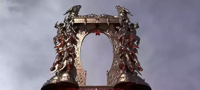 Hades Underworld Pillar Archway 4 3D model