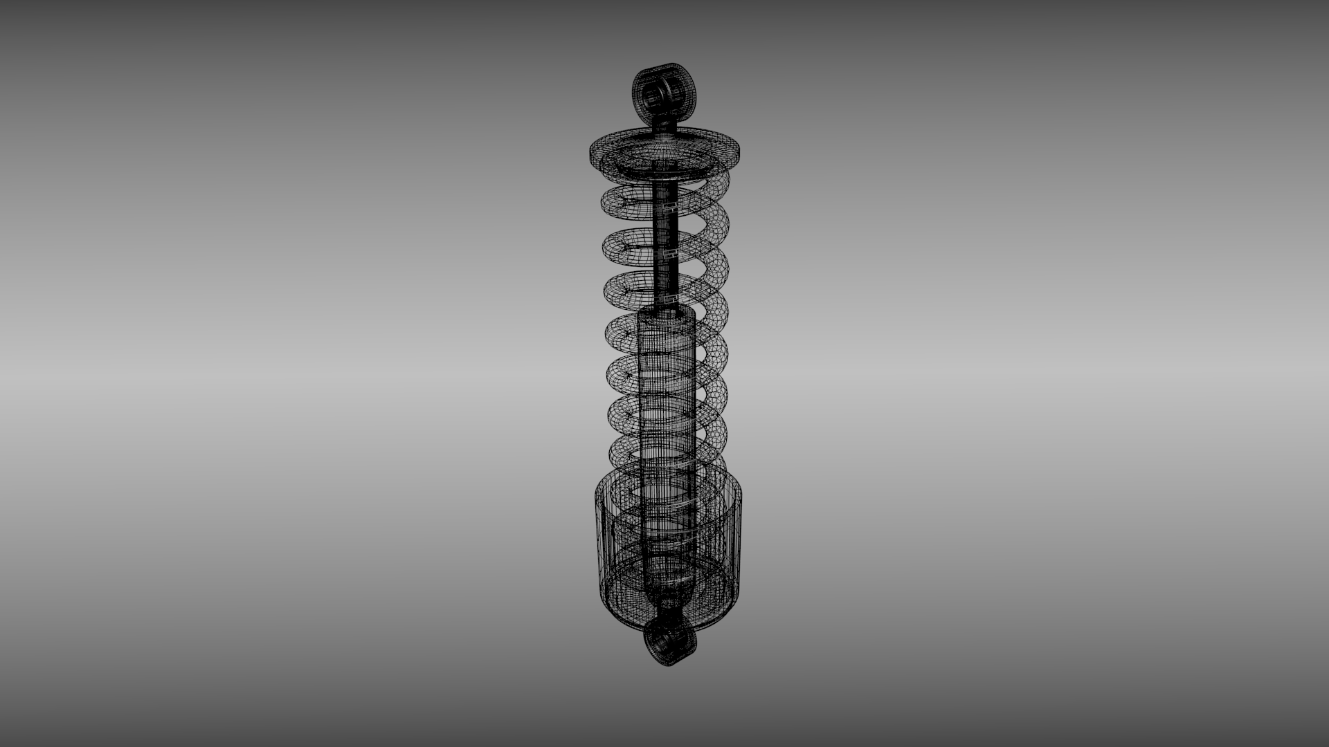 Animated shock absorber 3D model_7