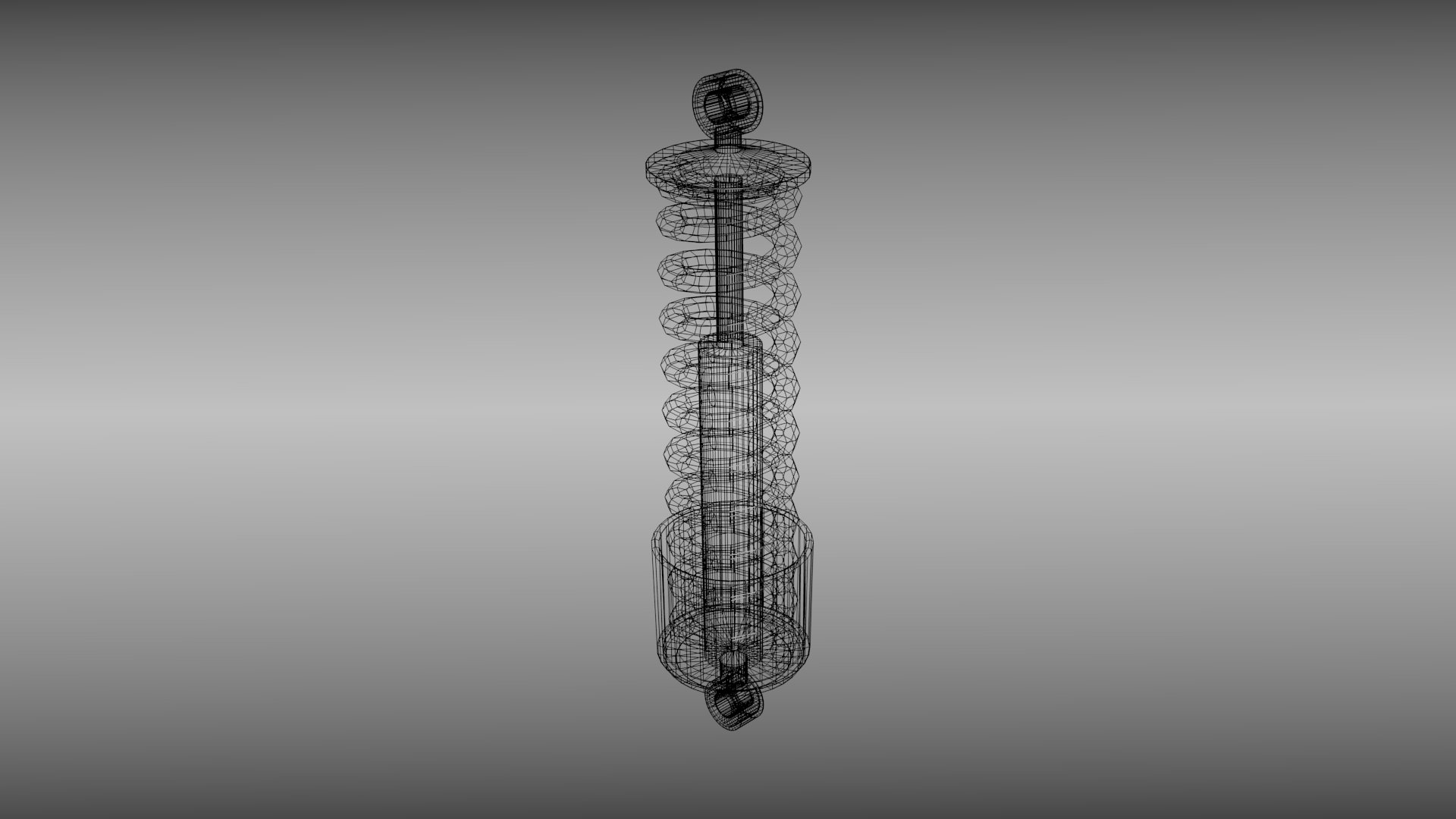 Animated shock absorber 3D model_6
