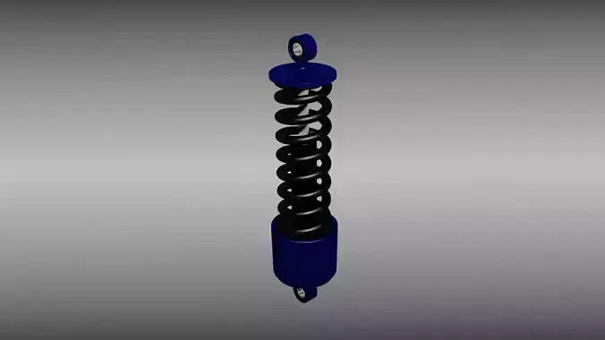 Animated shock absorber 3D model