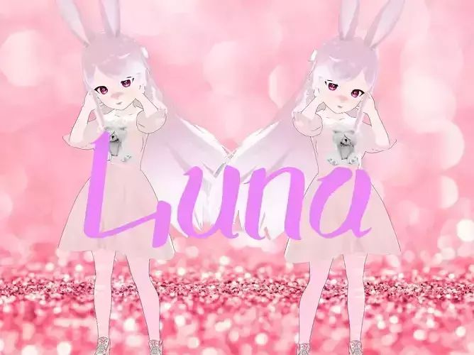 Luna Chibi Vtuber Model 3D model