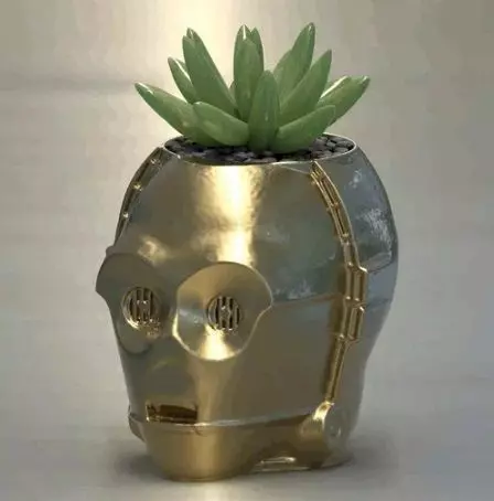 FLOWER POT C-3PO Citripio 3D print model_0