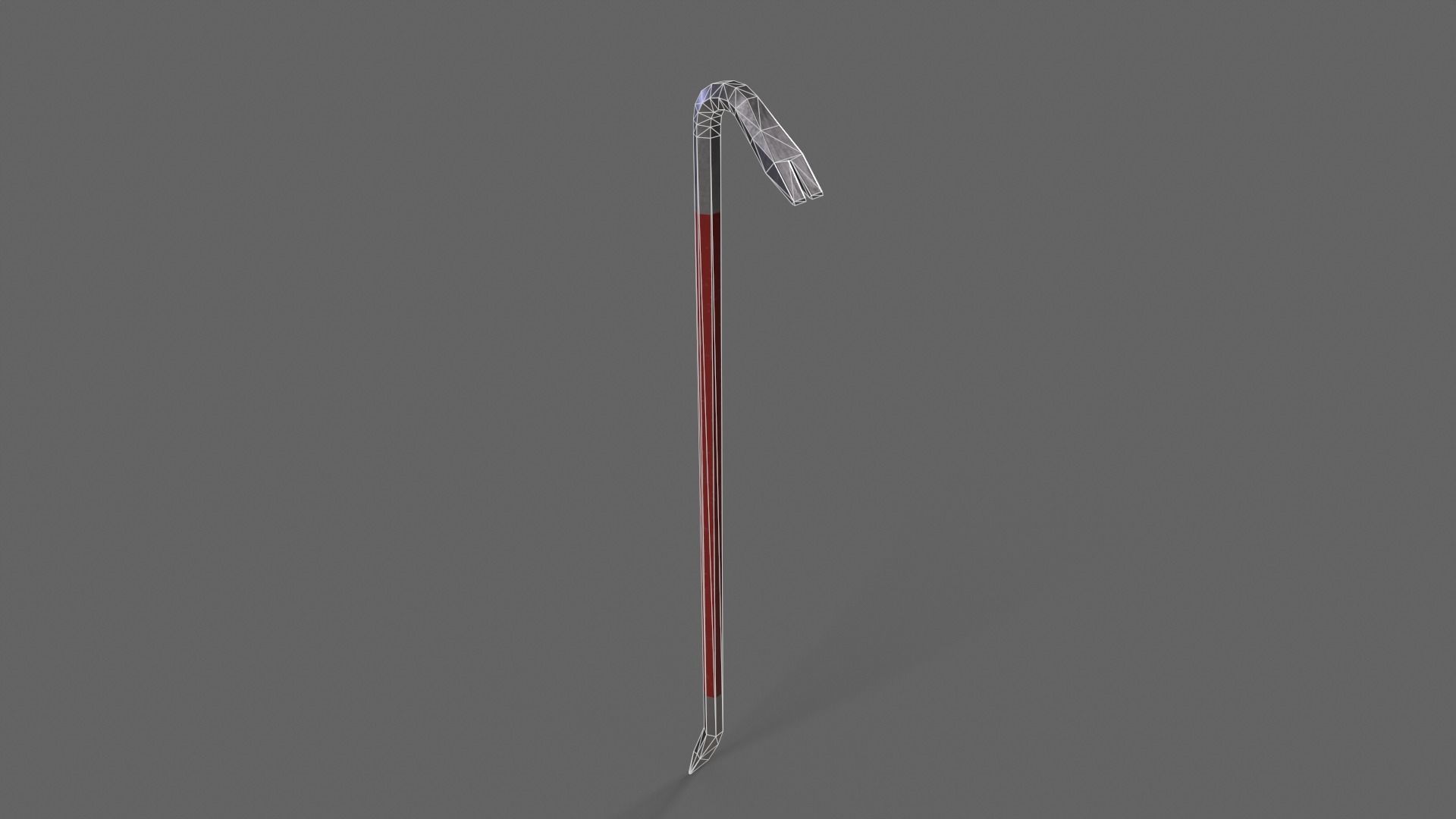 PBR Crowbar V1Red Low-poly 3D model_3