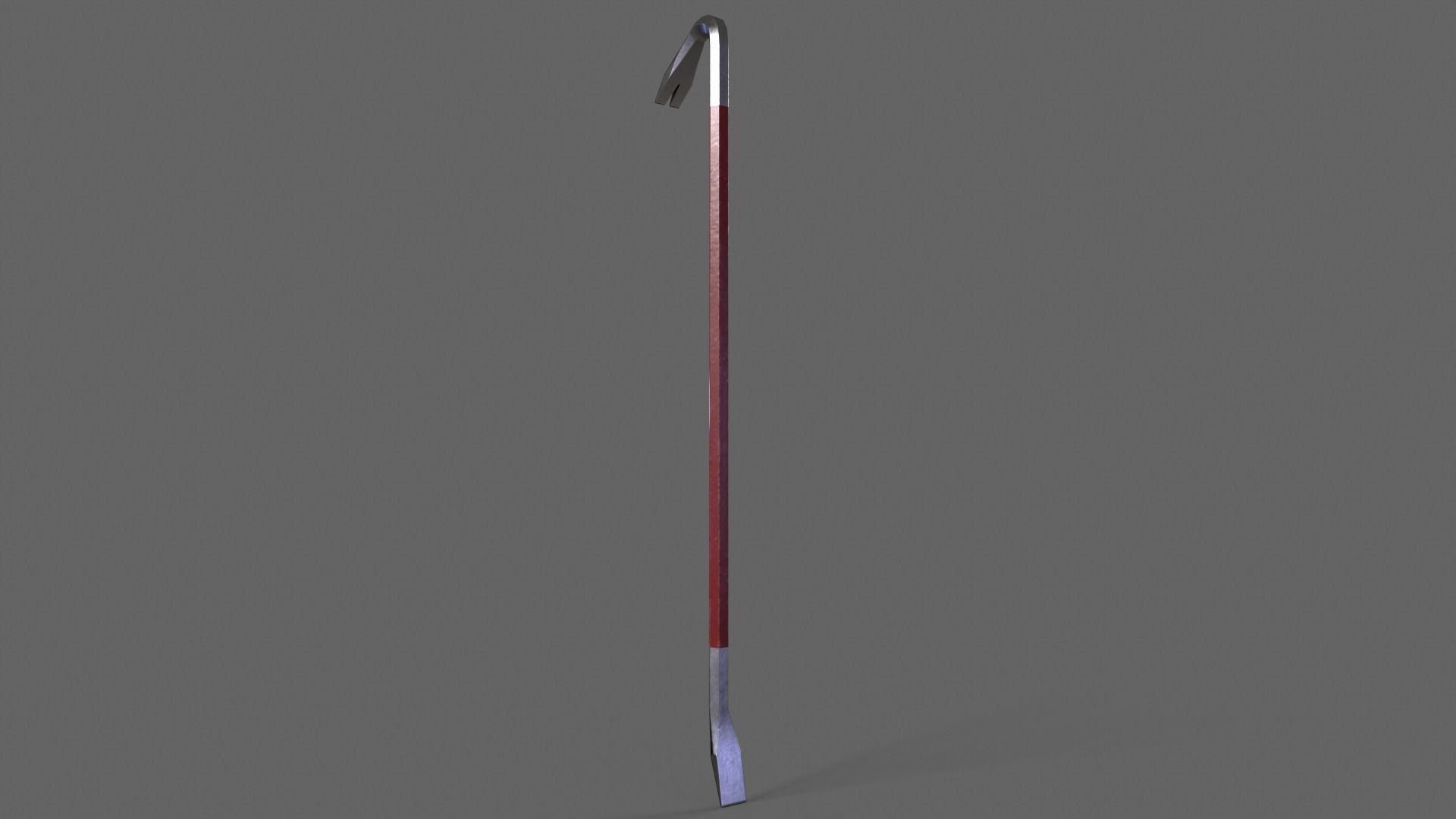 PBR Crowbar V1Red Low-poly 3D model_8