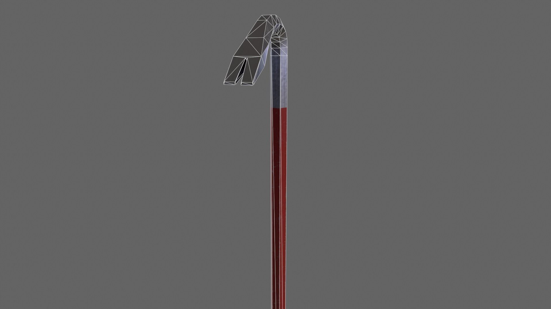 PBR Crowbar V1Red Low-poly 3D model_7