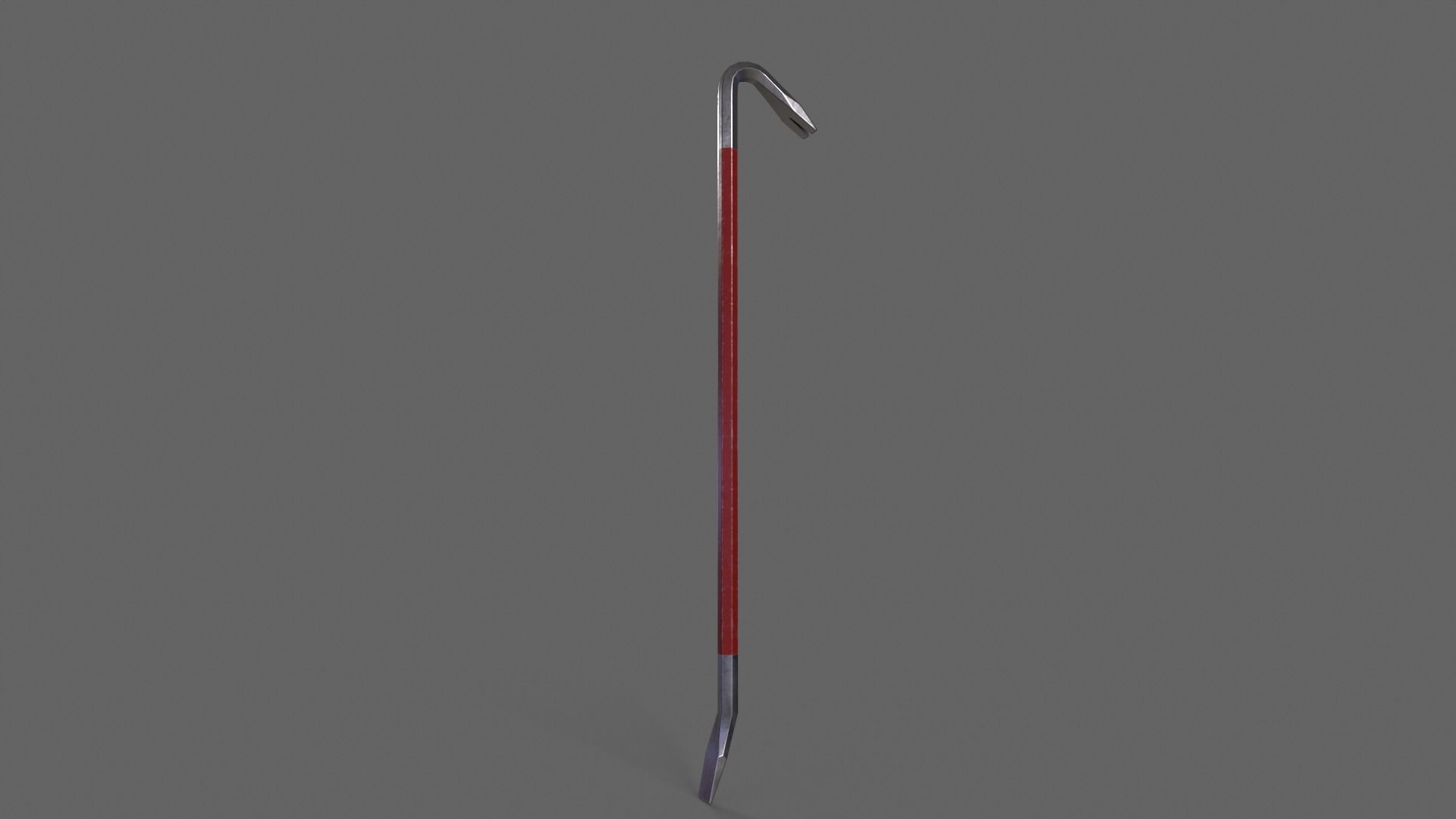 PBR Crowbar V1Red Low-poly 3D model_4