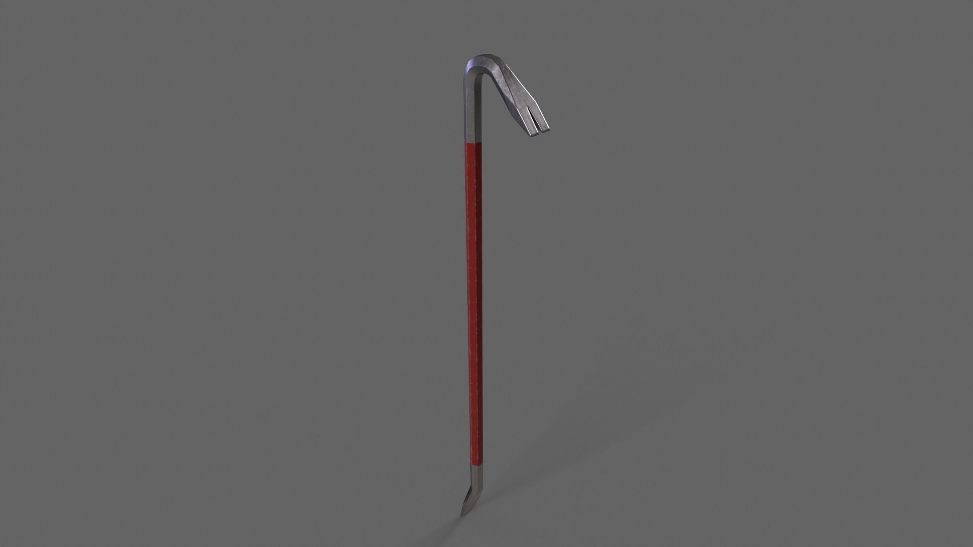 PBR Crowbar V1Red Low-poly 3D model_2