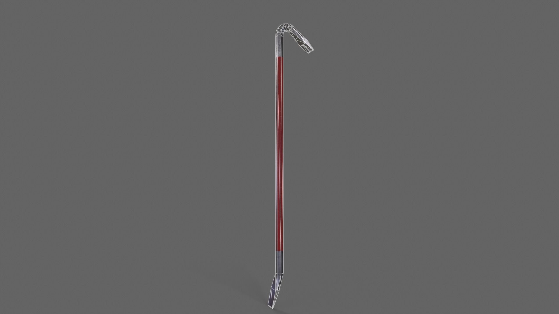 PBR Crowbar V1Red Low-poly 3D model_5