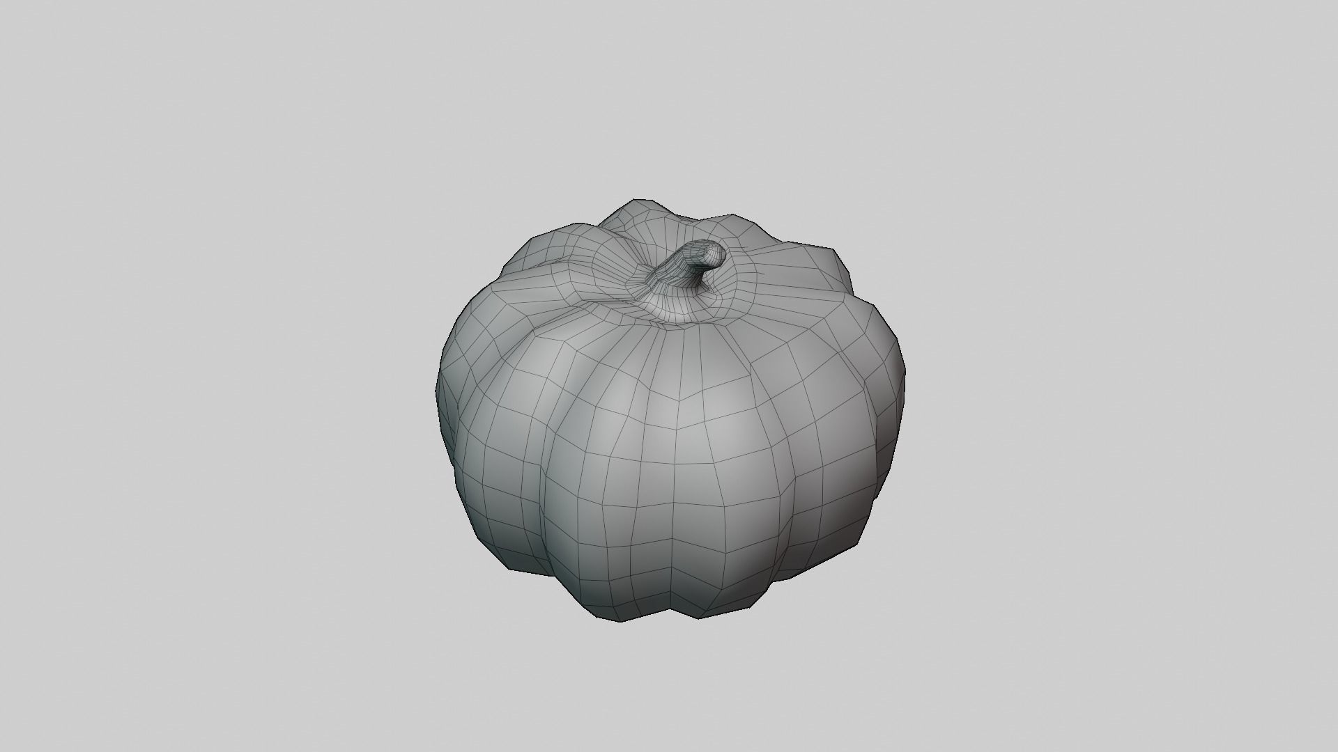 Pumpkin - Low and high poly model Low-poly 3D model_23